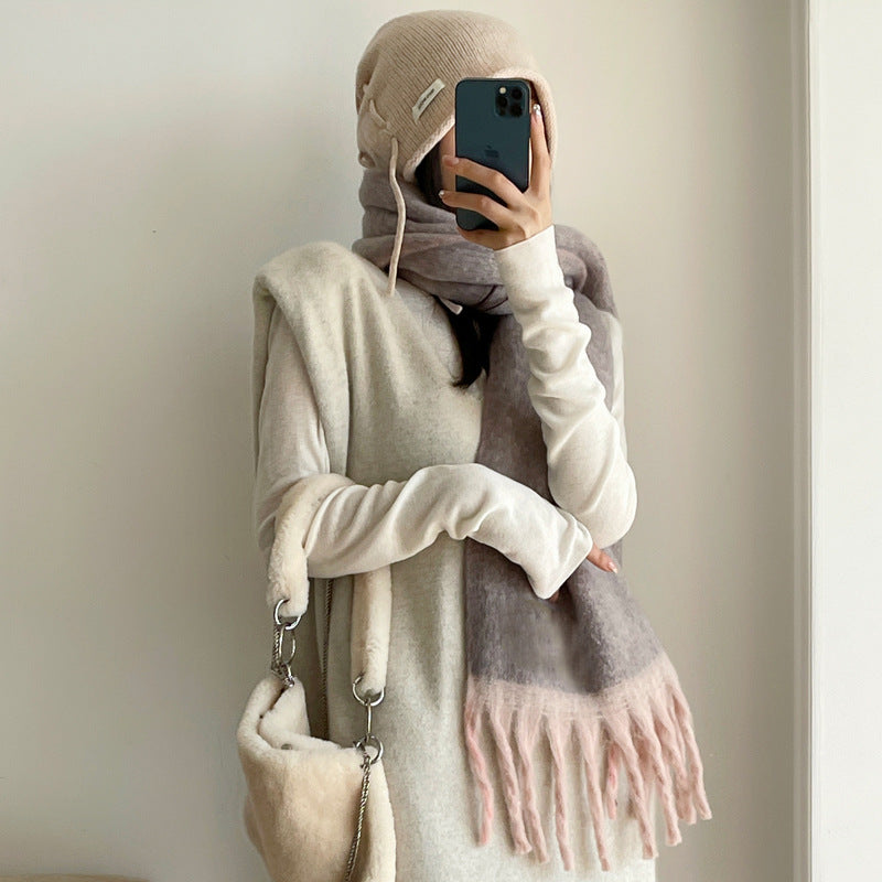 Women's Winter Mohair Blend Scarf
