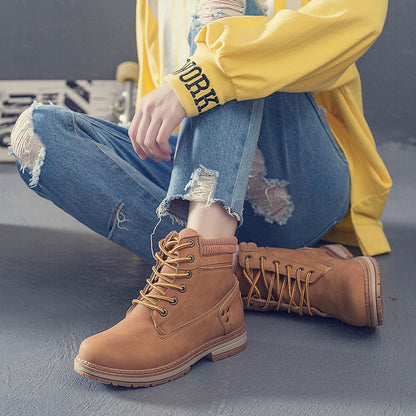 Women's Winter Warm Ankle Martin Boots Casual Shoes