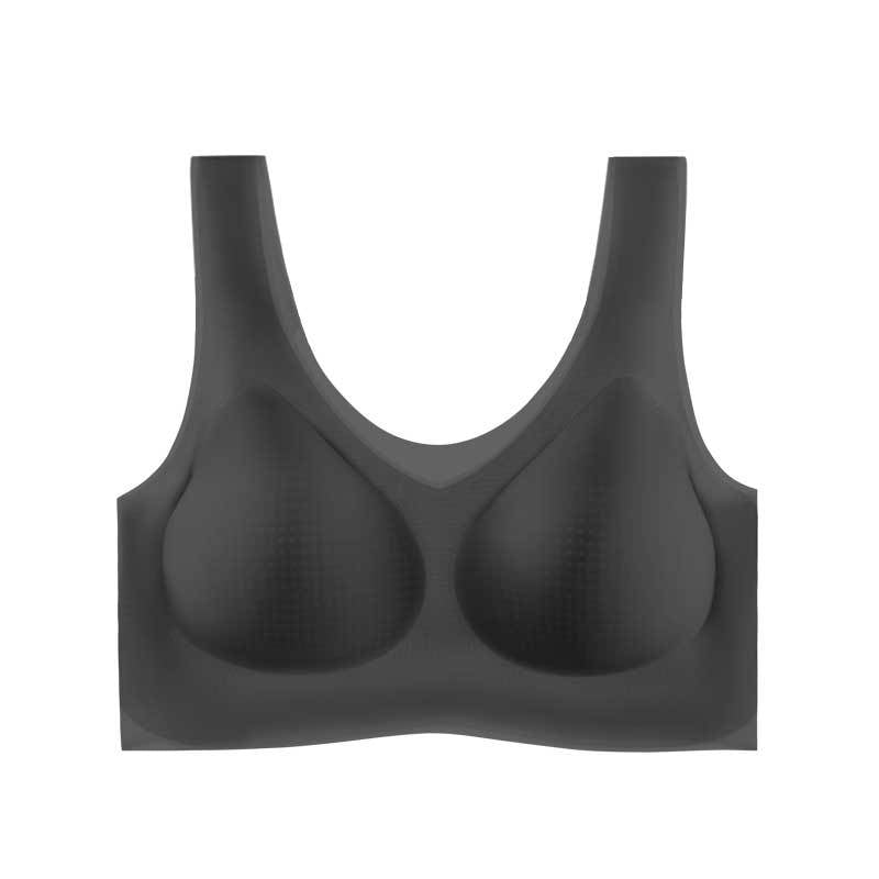 Women's wire-free invisible and opaque bra