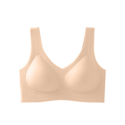 Women's wire-free invisible and opaque bra
