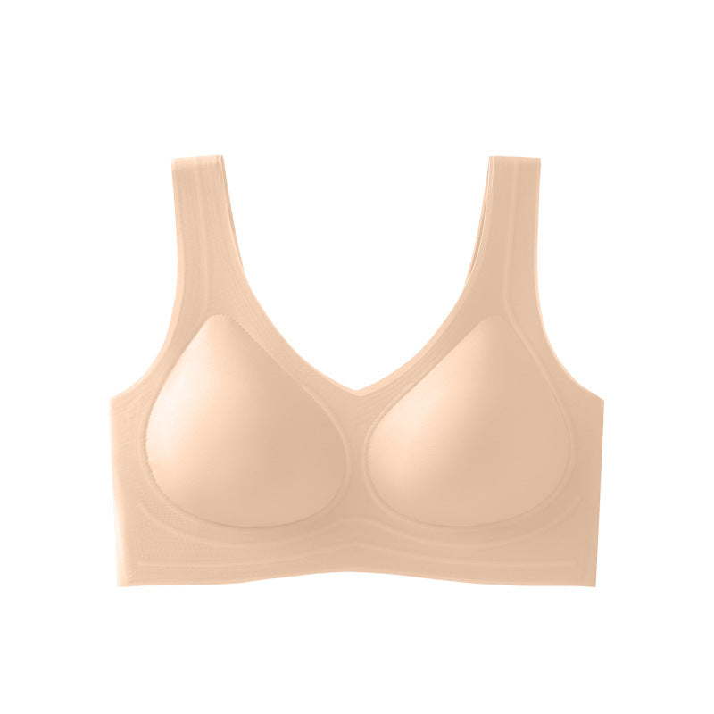 Women's wire-free invisible and opaque bra