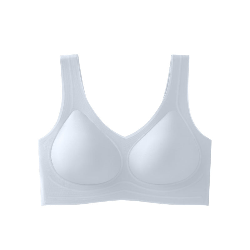 Women's wire-free invisible and opaque bra