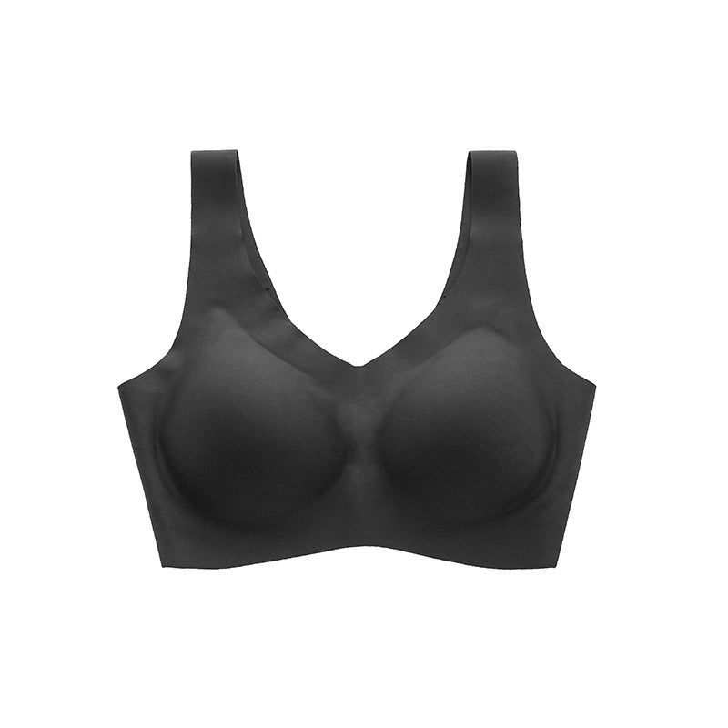 Women's wire-free invisible and opaque bra