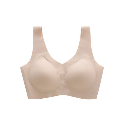 Women's wire-free invisible and opaque bra
