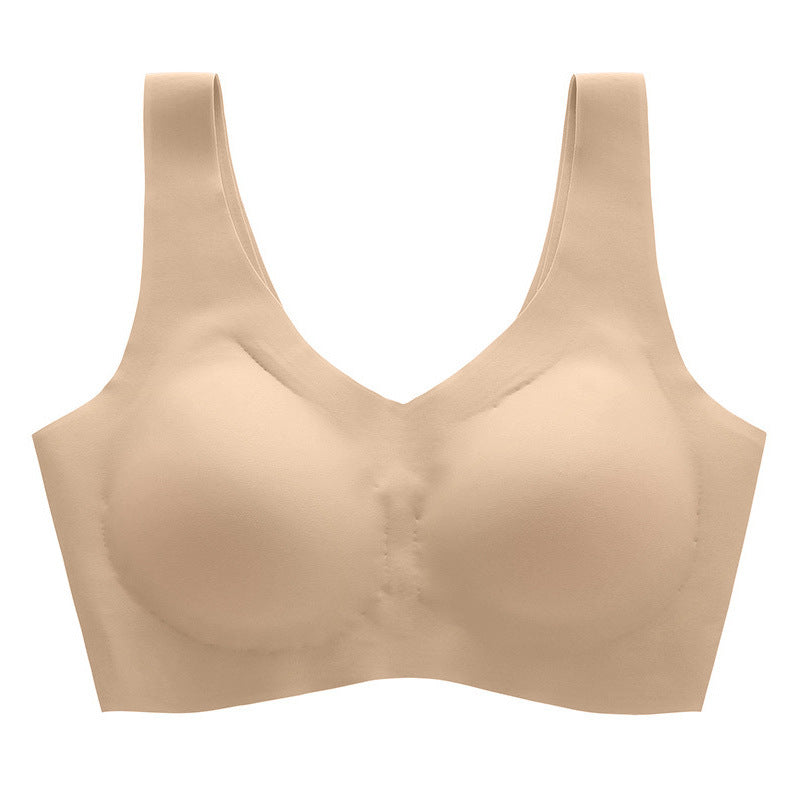 Women's wire-free invisible and opaque bra