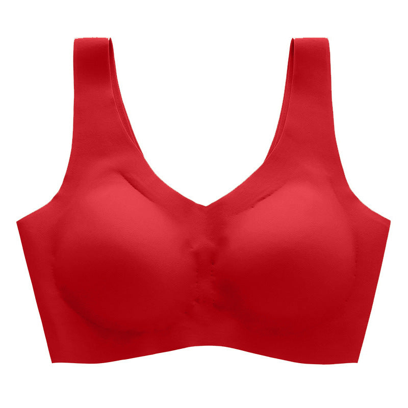 Women's wire-free invisible and opaque bra