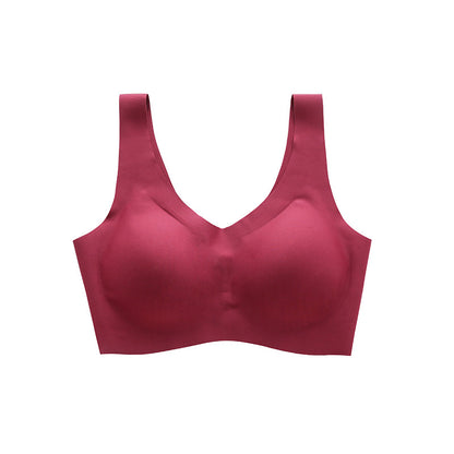 Women's wire-free invisible and opaque bra