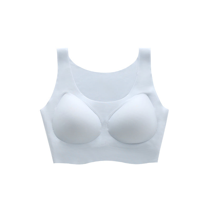 Women's wire-free invisible and opaque bra