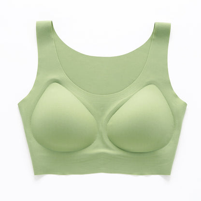 Women's wire-free invisible and opaque bra