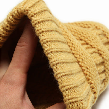 Women's Wool Knit Ponytail Hat