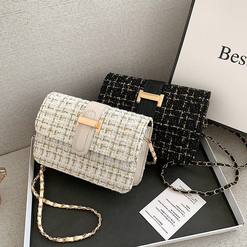 Women's Woolen Small Square Shoulder Bag