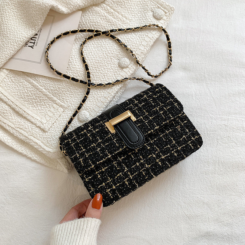 Women's Woolen Small Square Shoulder Bag