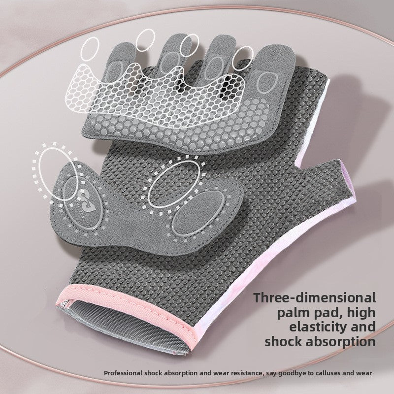 Women's Yoga Fitness Half-Finger Sports Gloves