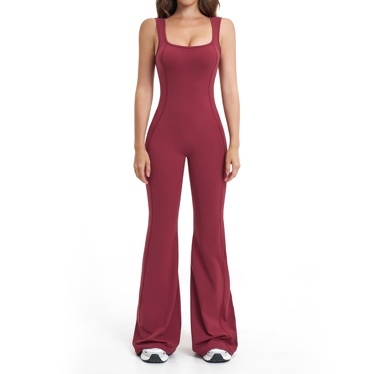 Women's Yoga Jumpsuit with Open Back