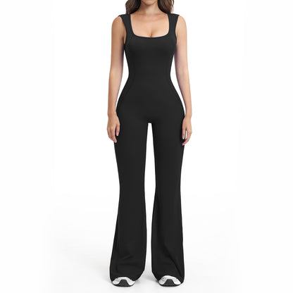 Women's Yoga Jumpsuit with Open Back