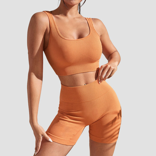 Women's Yoga Sports Set with Built-in Bra