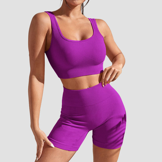 Women's Yoga Sports Set with Built-in Bra