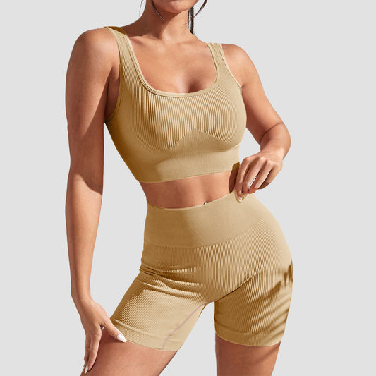 Women's Yoga Sports Set with Built-in Bra