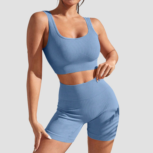 Women's Yoga Sports Set with Built-in Bra