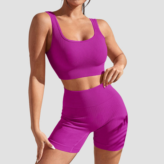 Women's Yoga Sports Set with Built-in Bra