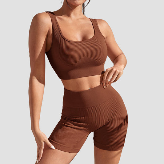 Women's Yoga Sports Set with Built-in Bra
