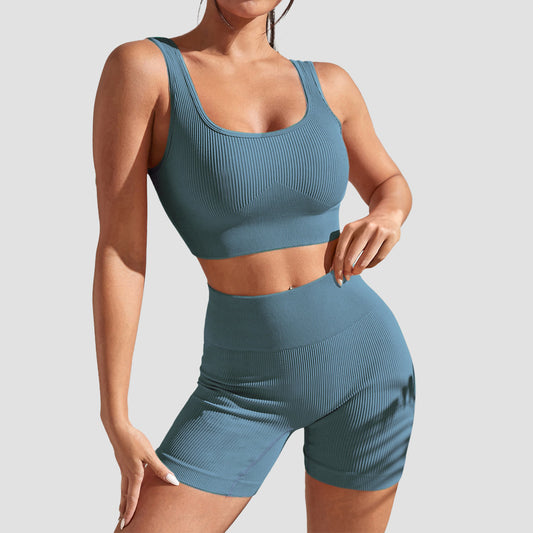 Women's Yoga Sports Set with Built-in Bra