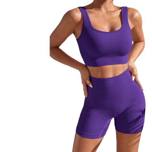 Women's Yoga Sports Set with Built-in Bra
