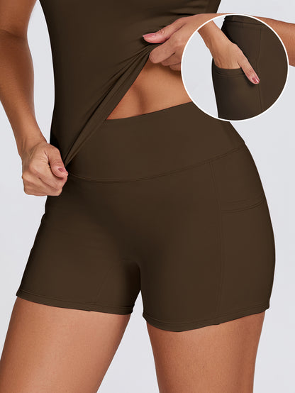 Women's Yoga Sports Set with Pocket Shorts