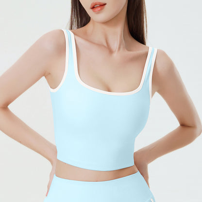 Women's Yoga Vest and High-Waisted Shorts Set