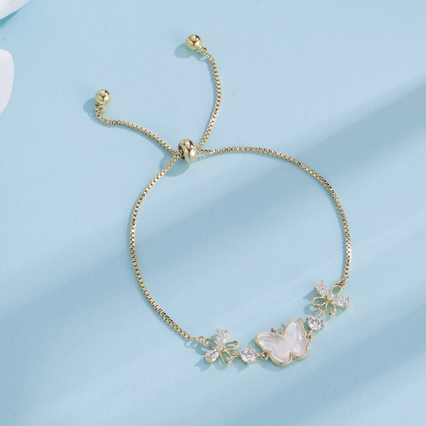 Women's Zircon Butterfly Bracelet Gold Plated Fashion Jewelry