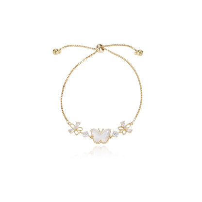 Women's Zircon Butterfly Bracelet Gold Plated Fashion Jewelry