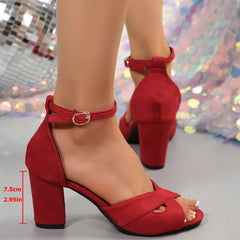 Black chunky heel