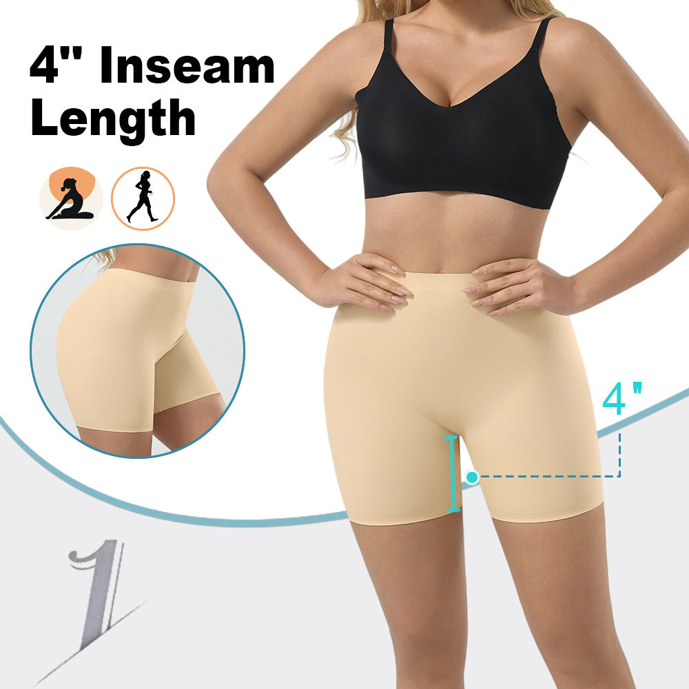 Women Seamless Body Shaping Boxer Mid Waist Tummy Control Panties