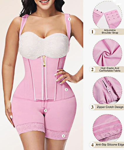 Women Shapewear Corset Steel Bones Waist Shaper
