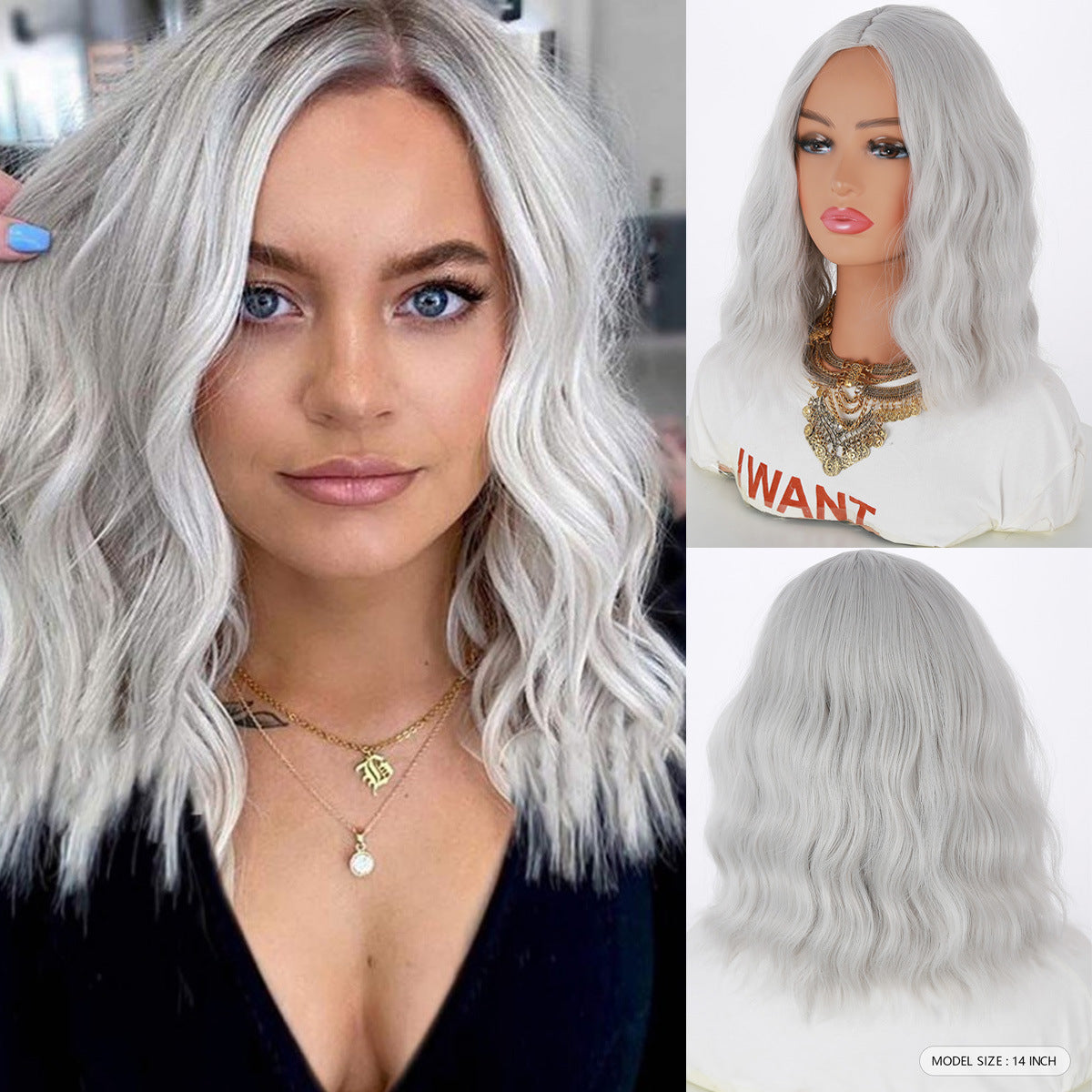 Women Short Curly Synthetic Wig