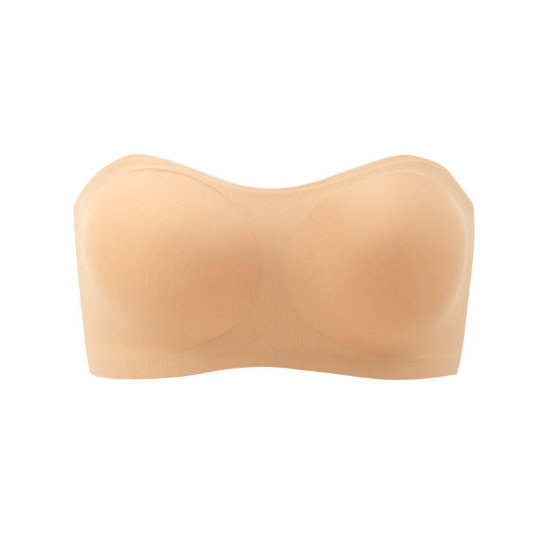 Women Strapless Bra with Cross Side Buckle