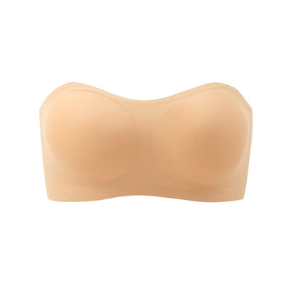 Women Strapless Bra with Cross Side Buckle
