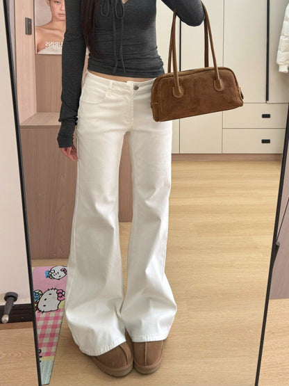 Women Stretch Flared Denim Trousers
