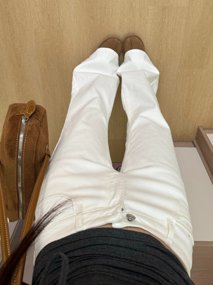 Women Stretch Flared Denim Trousers