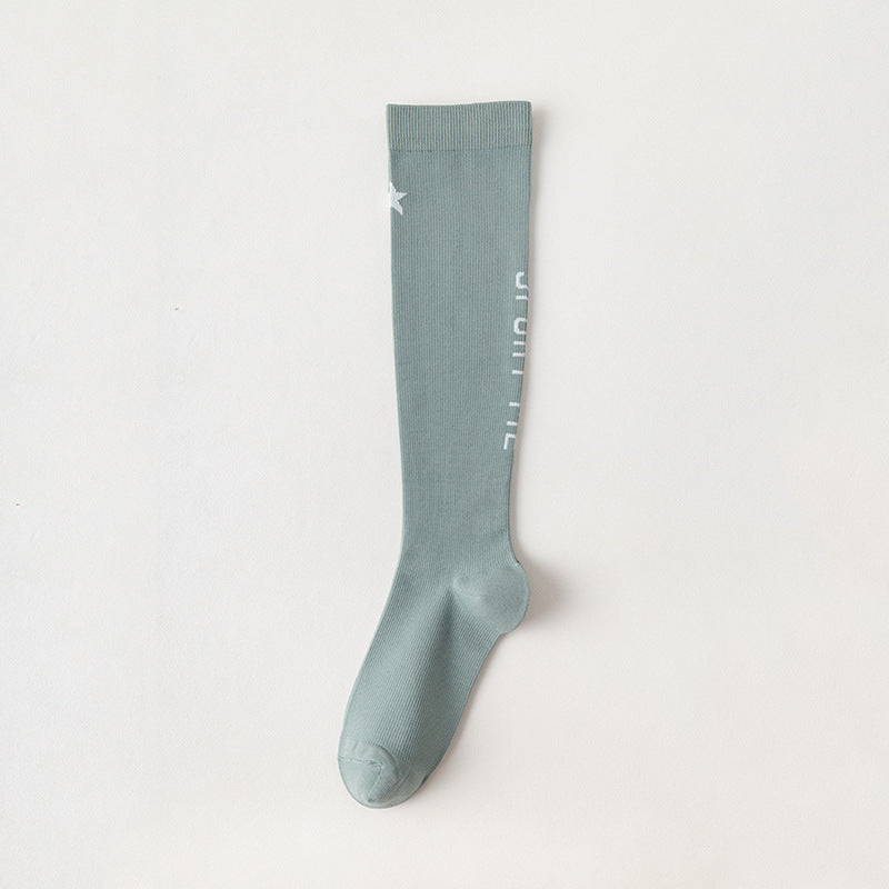 Women Striped Compression Sports Socks