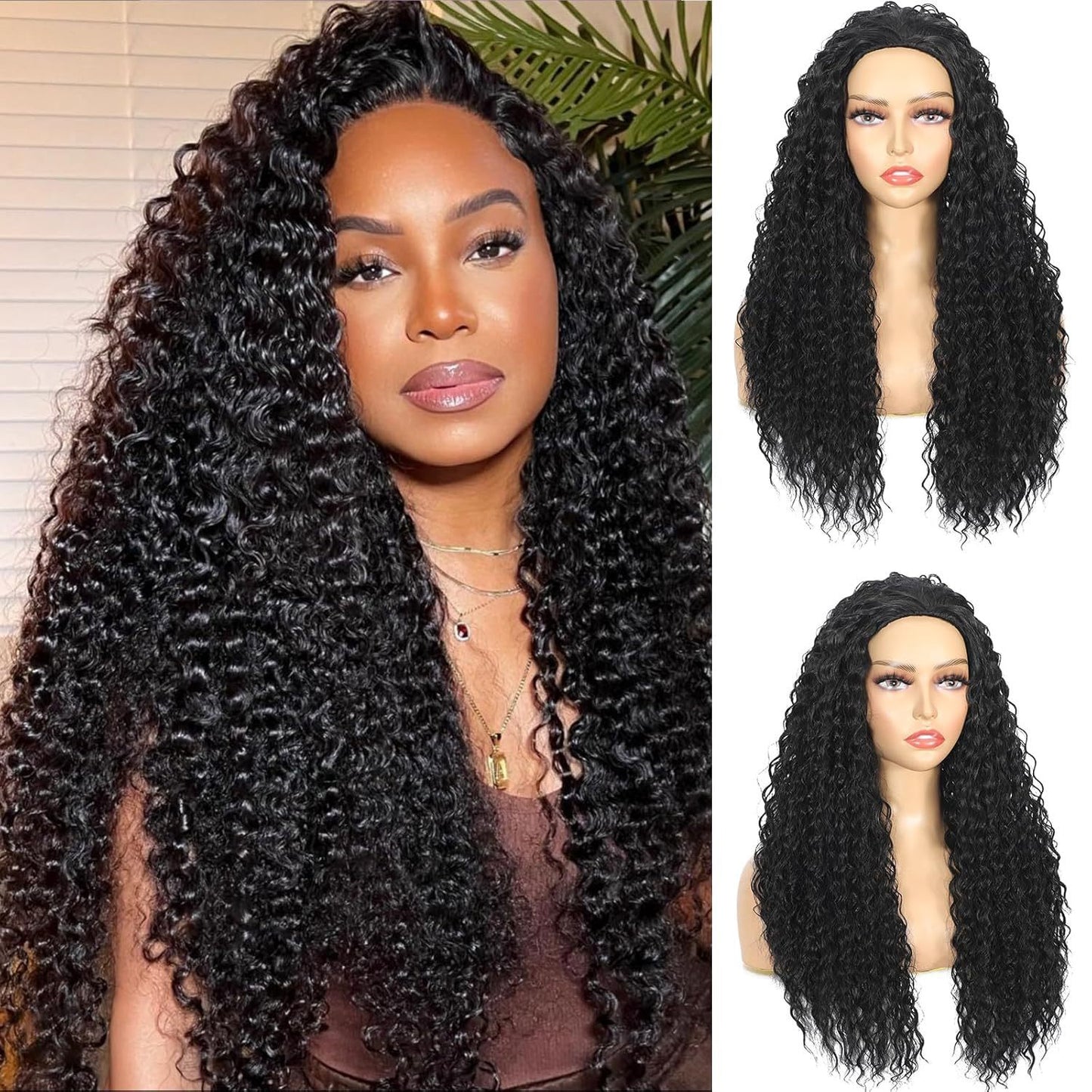 Women Synthetic Curly Wig Cap