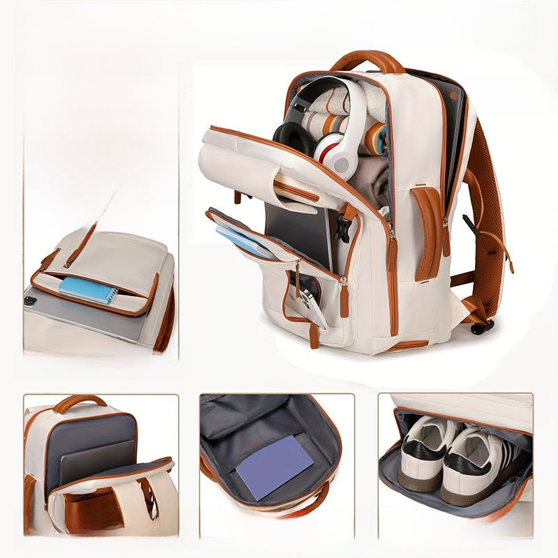 Women Travel Backpack with Shoe Compartment for Laptop