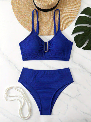Women Two Piece Swimsuit High Waisted Bandeau Bikini Set