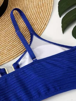 Women Two Piece Swimsuit High Waisted Bandeau Bikini Set