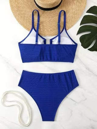 Women Two Piece Swimsuit High Waisted Bandeau Bikini Set