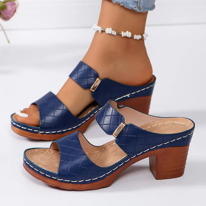 Women Wedge Heel Fish Mouth Sandals