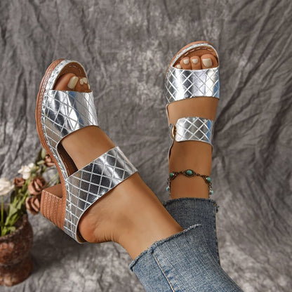 Women Wedge Heel Fish Mouth Sandals