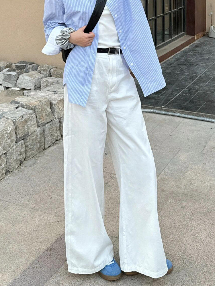 Women Wide Leg Denim Trousers