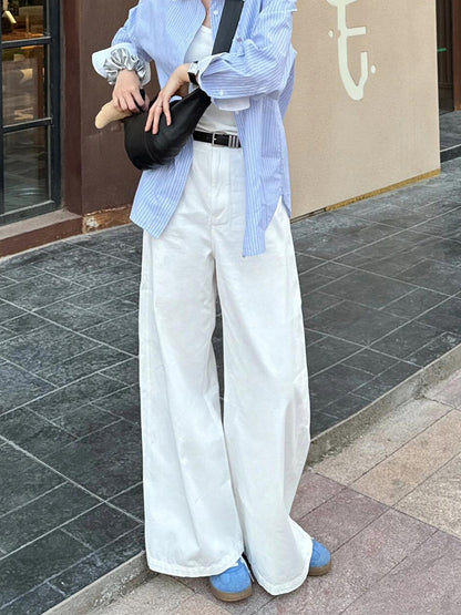 Women Wide Leg Denim Trousers