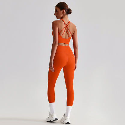 Women Yoga Fitness Set Sports Bra and Leggings